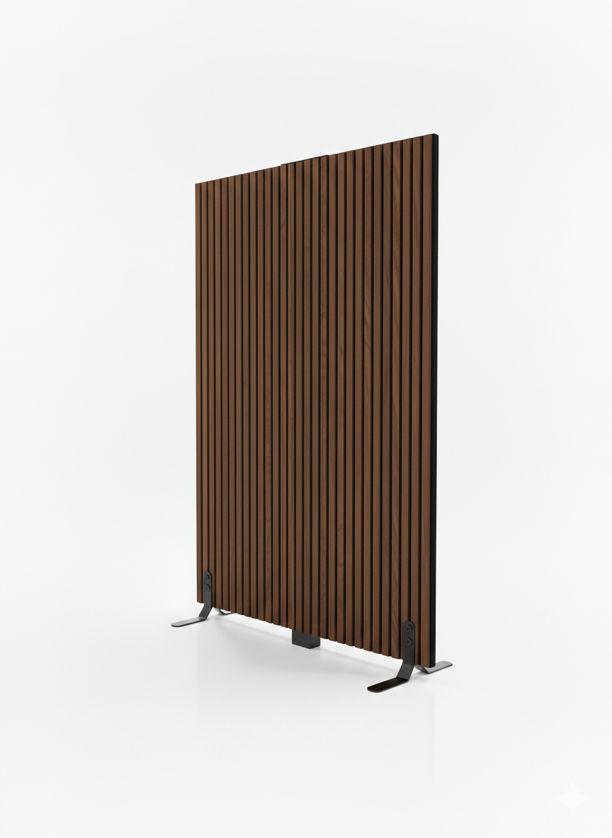 Trennwand aus geräucherte Eiche – 180x112 cm