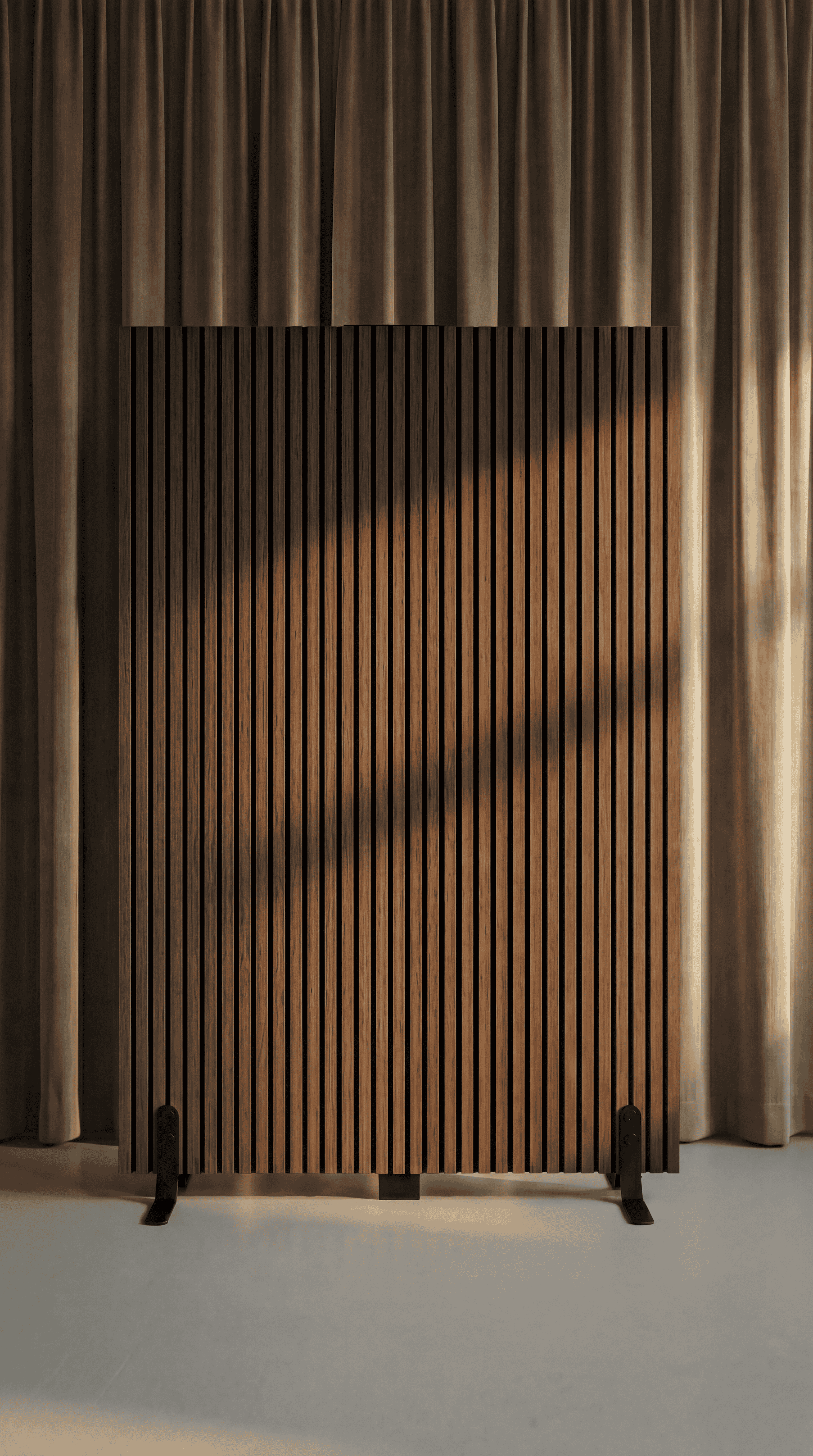 Trennwand aus geräucherte Eiche – 180x112 cm