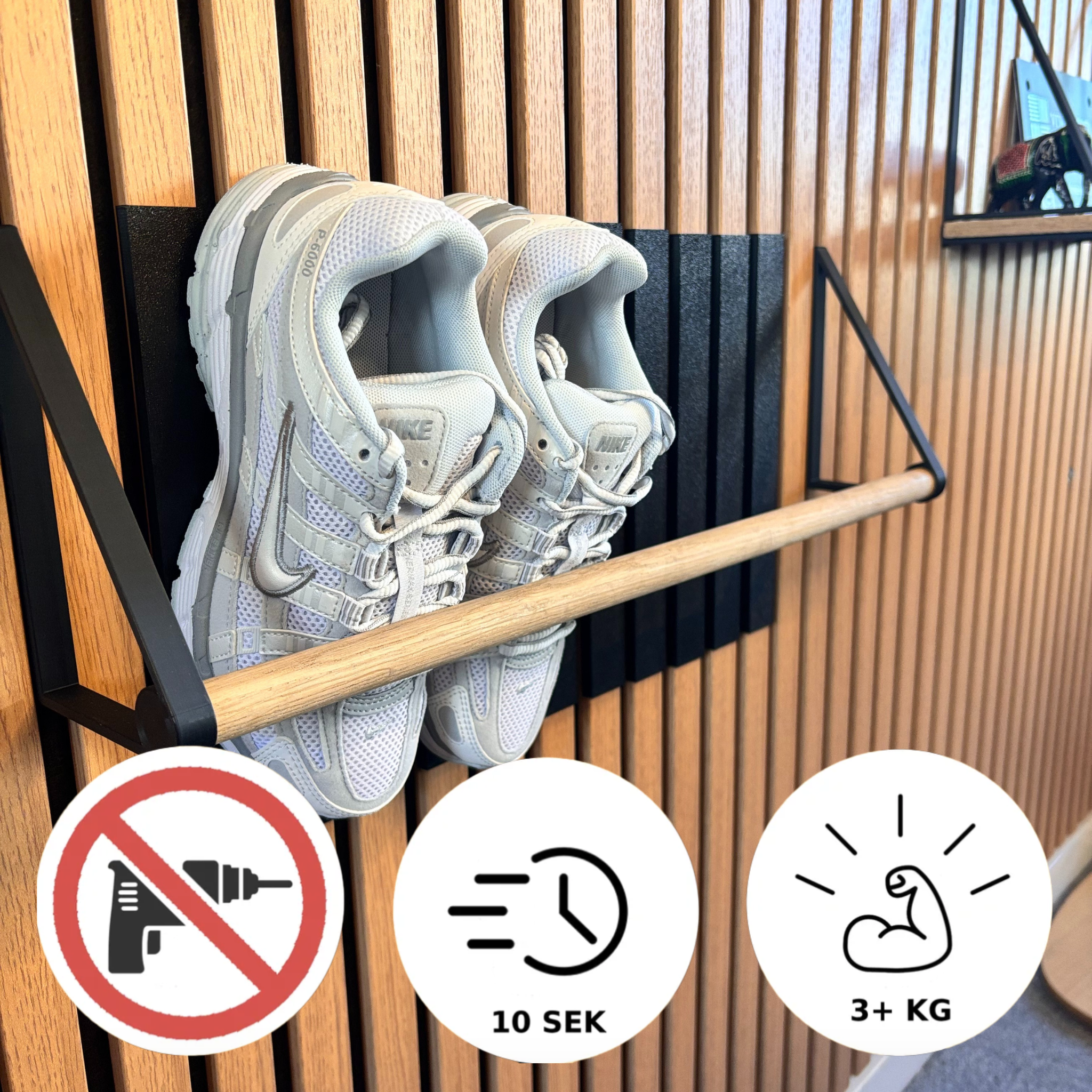Schuhhalter für akustikpaneele